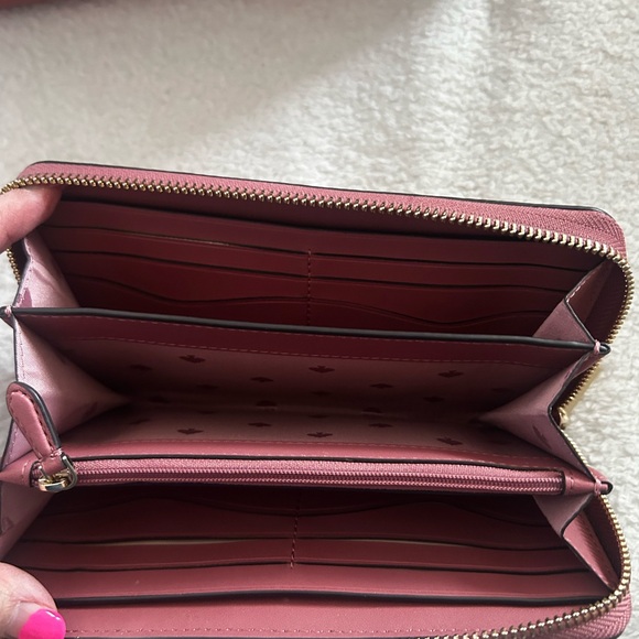 Kate Spade Leila pomegranat large wallet purse set pebbled leather - Picture 9 of 15